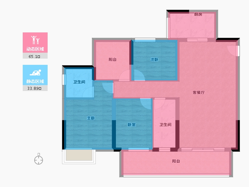 广东省-肇庆市-江南名苑-88.00-户型库-动静分区