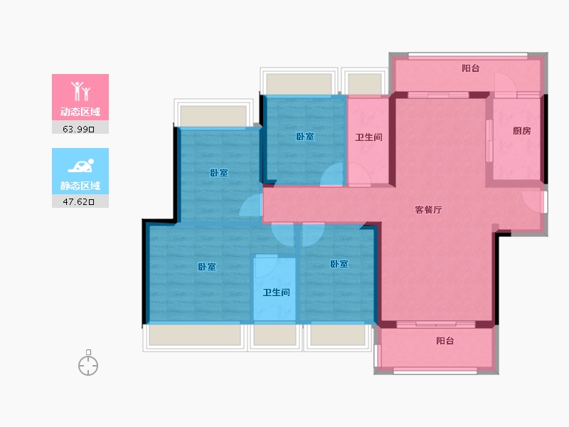 广东省-肇庆市-方凯天悦城-100.01-户型库-动静分区