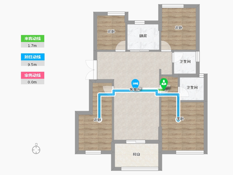 福建省-福州市-远洋天赋-71.20-户型库-动静线