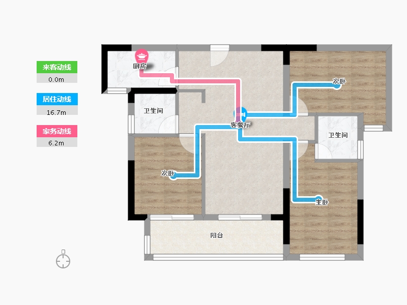 福建省-泉州市-华创和璟园-77.61-户型库-动静线