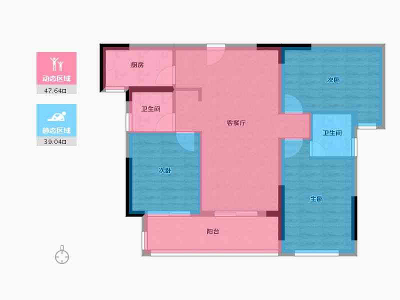 福建省-泉州市-华创和璟园-77.61-户型库-动静分区