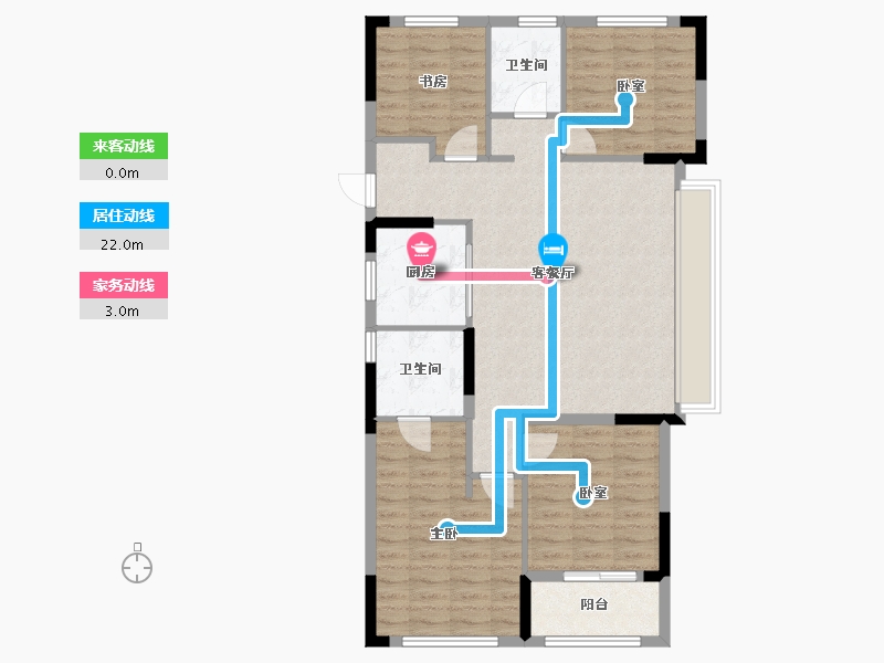 浙江省-杭州市-华景川云萃天和城-98.41-户型库-动静线