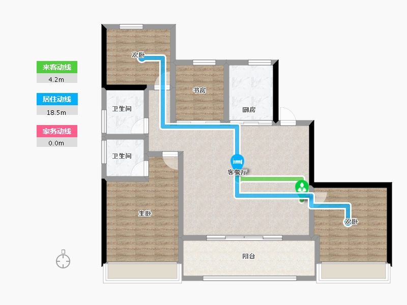 浙江省-舟山市-绿城凌波秋月-113.15-户型库-动静线