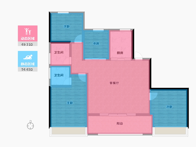 浙江省-舟山市-绿城凌波秋月-113.15-户型库-动静分区