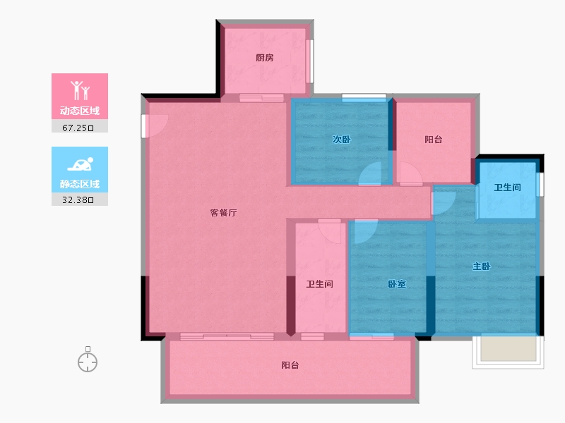 广东省-肇庆市-江南名苑-89.00-户型库-动静分区