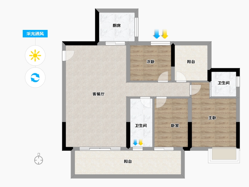 广东省-肇庆市-江南名苑-89.00-户型库-采光通风