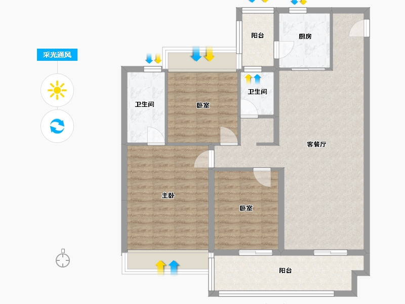 河南省-南阳市-金水湾-102.06-户型库-采光通风