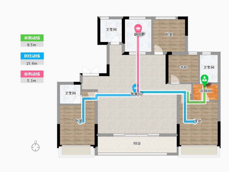 浙江省-湖州市-南控地产云澜府-128.12-户型库-动静线