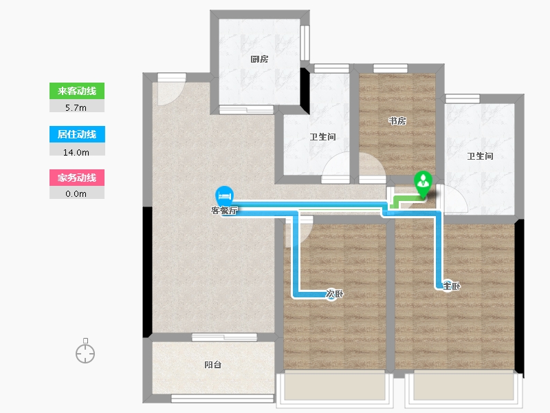 浙江省-舟山市-绿城凌波秋月-81.14-户型库-动静线