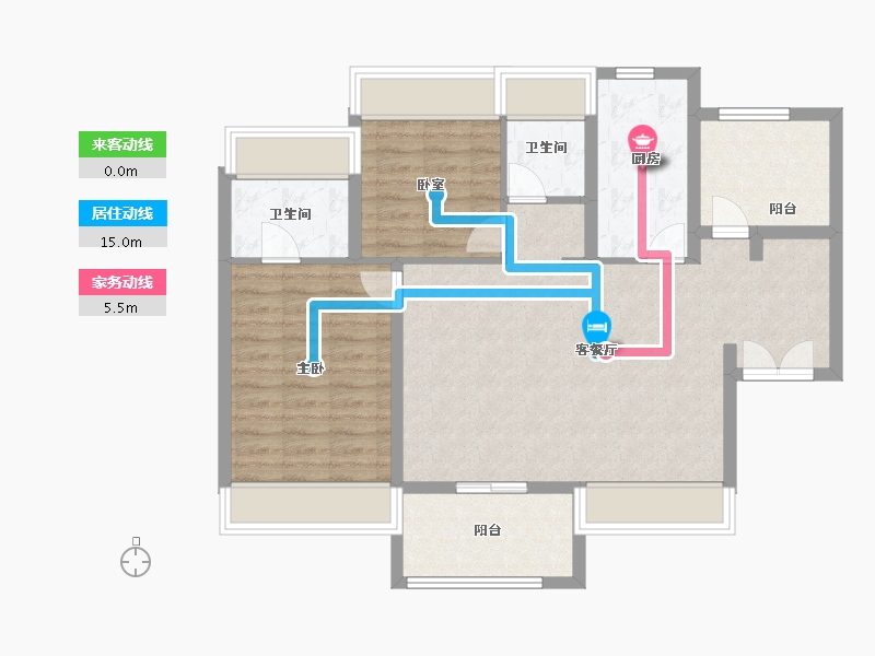 广东省-珠海市-航城·山海荟-85.69-户型库-动静线