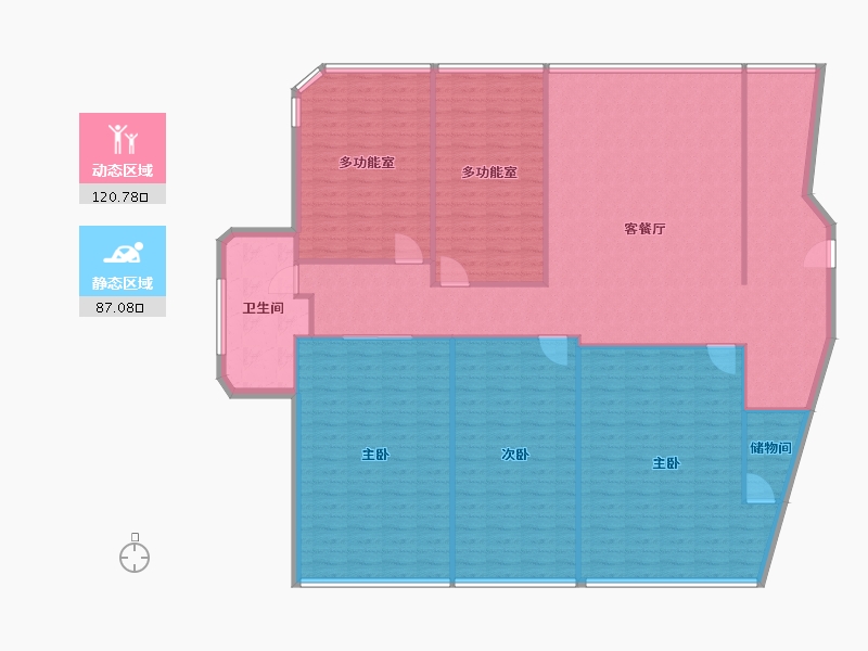 浙江省-金华市-梅湖公馆-194.51-户型库-动静分区