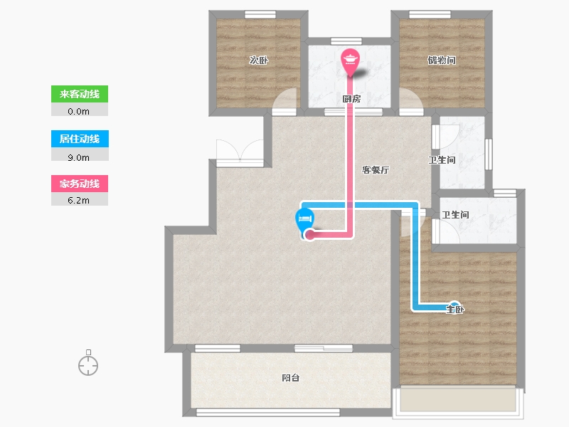 安徽省-芜湖市-拓基鼎元府-104.32-户型库-动静线