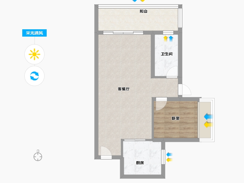 广东省-湛江市-铭鹏福璟-52.00-户型库-采光通风