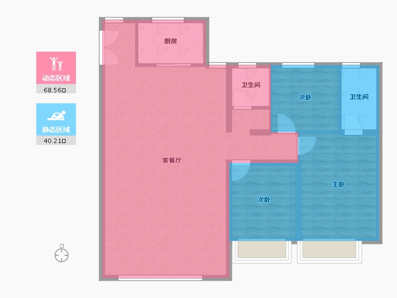 山东省-淄博市-禧悦学府-99.05-户型库-动静分区