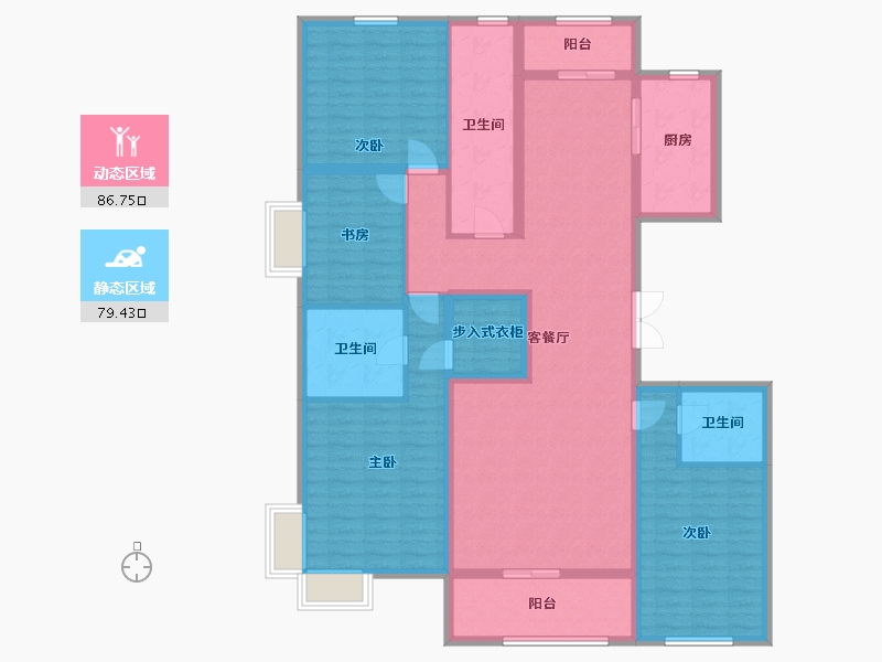 甘肃省-白银市-福门凤凰城-149.00-户型库-动静分区