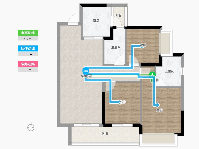 四川省-成都市-星河WORLD公园贰号-82.74-户型库-动静线