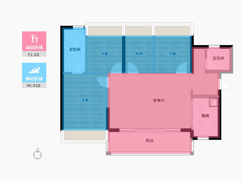 广东省-深圳市-联发悦尚居-85.44-户型库-动静分区