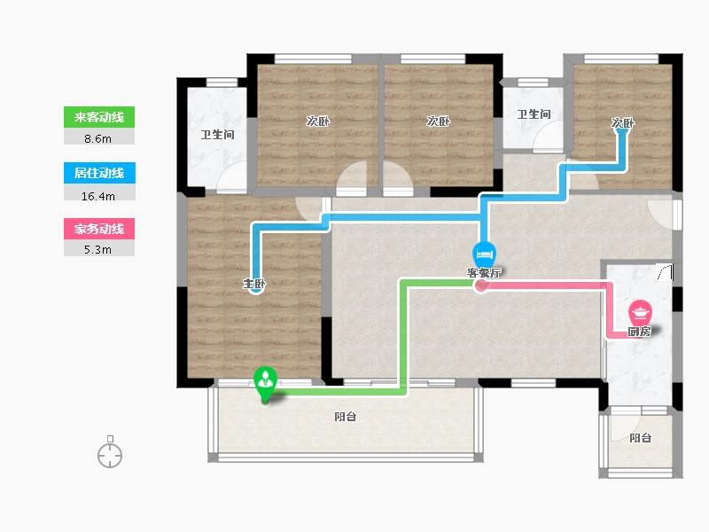 四川省-绵阳市-领地国际社区五期-108.92-户型库-动静线