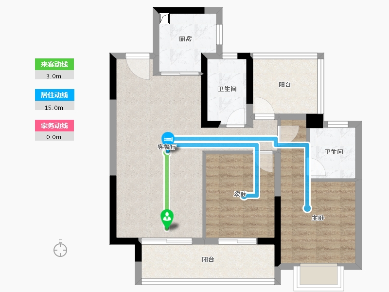 广东省-惠州市-华发旭辉铂钻花园-73.58-户型库-动静线