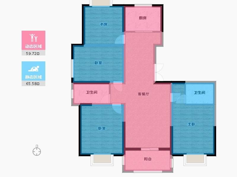 江苏省-盐城市-盐海琥珀湾-112.00-户型库-动静分区