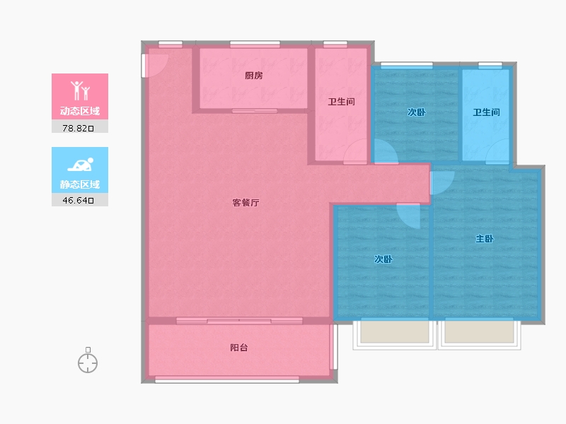 江苏省-盐城市-仁恒滨河源-114.50-户型库-动静分区