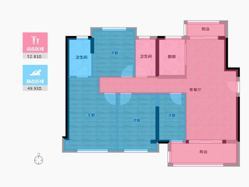 福建省-泉州市-华创和璟园-92.00-户型库-动静分区