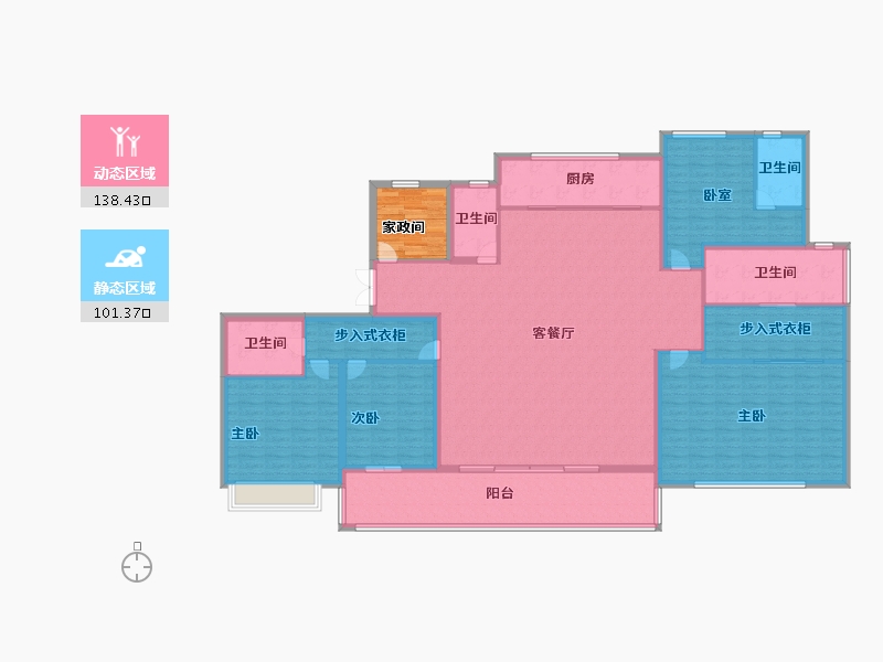 江苏省-盐城市-仁恒滨河源-228.00-户型库-动静分区