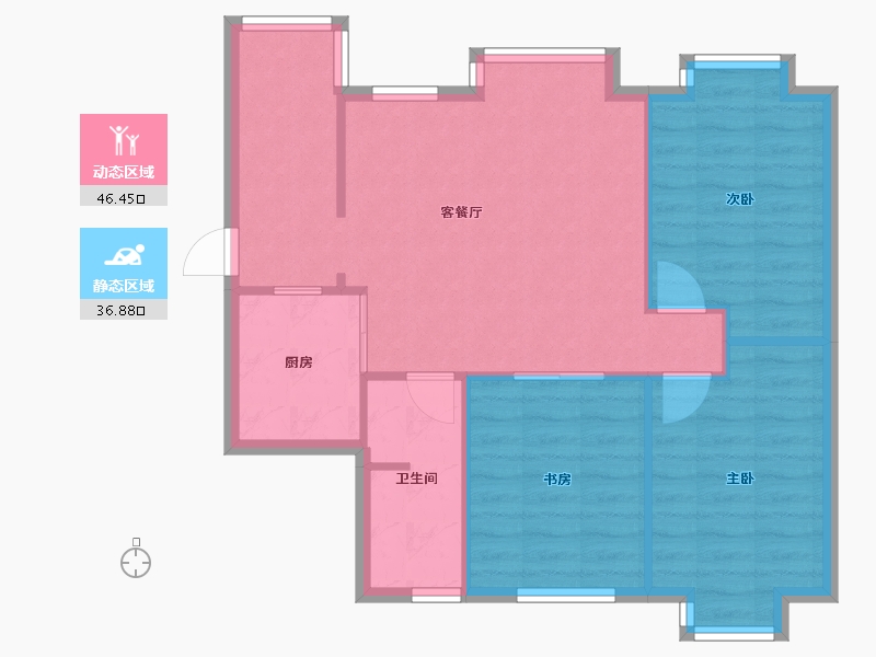 四川省-成都市-首创·国际城-二期-75.80-户型库-动静分区