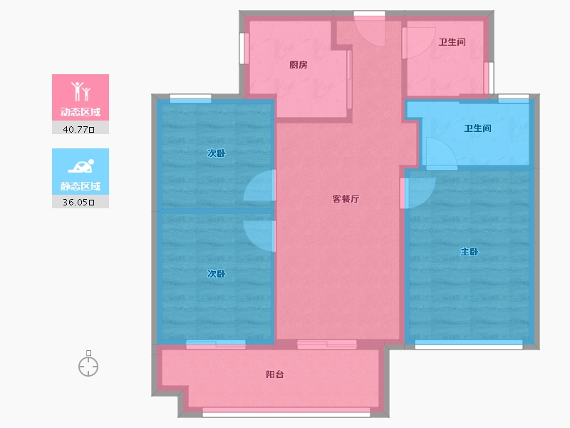 福建省-福州市-万科城市花园-68.80-户型库-动静分区