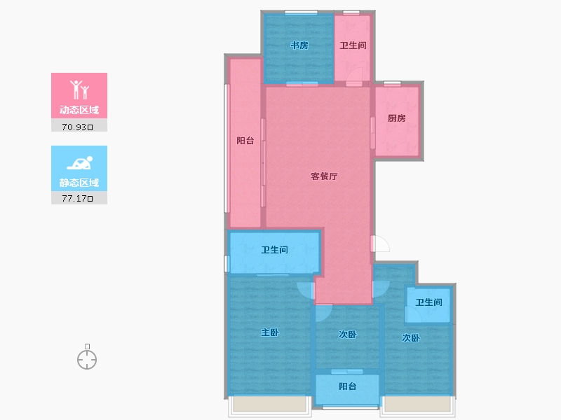 浙江省-绍兴市-元垄望品-133.48-户型库-动静分区