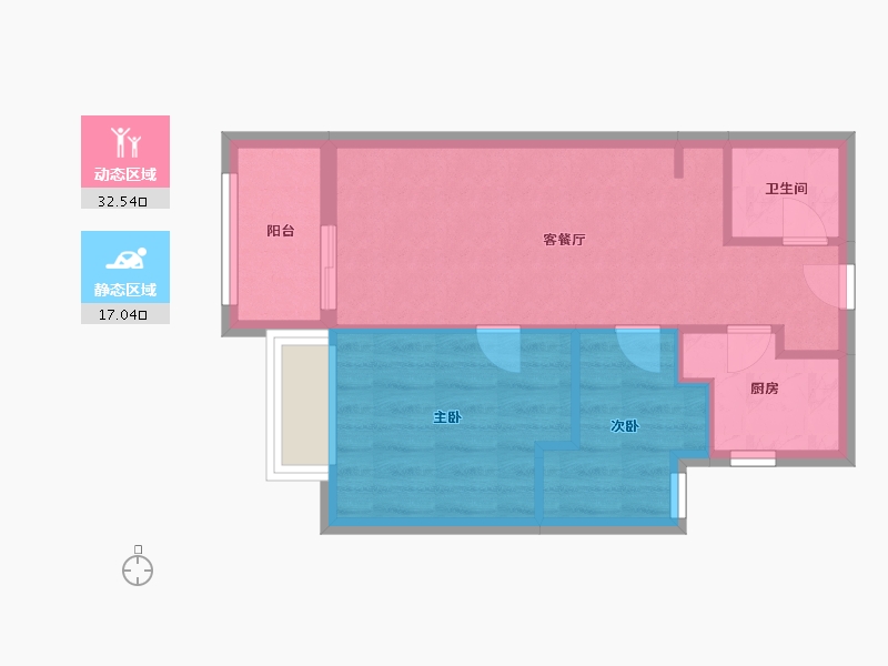 福建省-福州市-凯佳江南江南里-44.00-户型库-动静分区