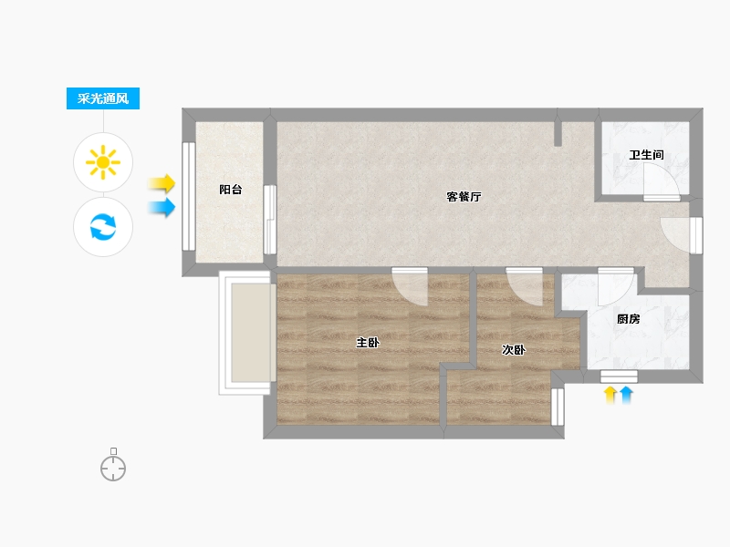 福建省-福州市-凯佳江南江南里-44.00-户型库-采光通风