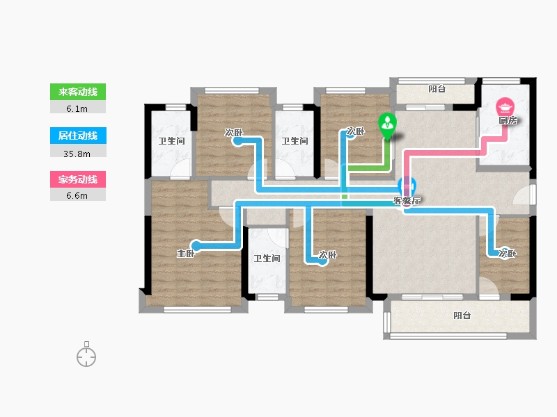 福建省-泉州市-华创和璟园-114.40-户型库-动静线