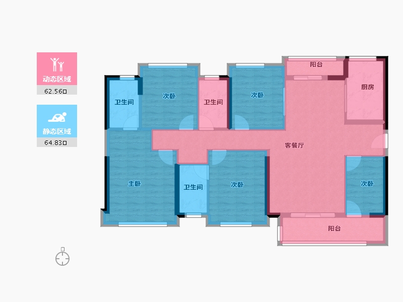 福建省-泉州市-华创和璟园-114.40-户型库-动静分区