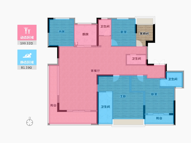 浙江省-湖州市-南控地产云澜府-168.86-户型库-动静分区