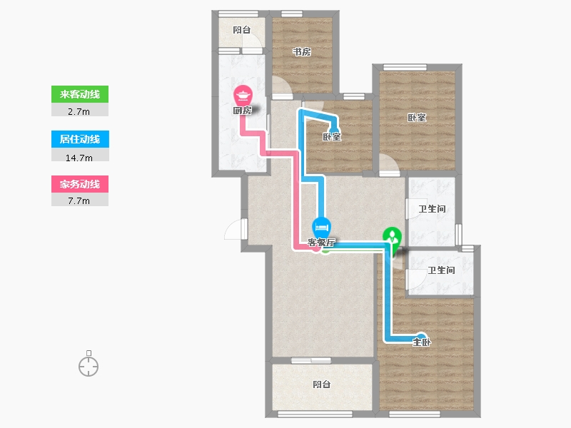 广西壮族自治区-南宁市-幸福里悦湖-85.00-户型库-动静线