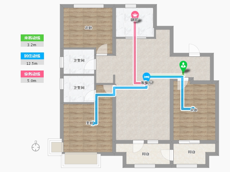 河北省-石家庄市-旭辉滨河江来（原旭辉公元-92.80-户型库-动静线