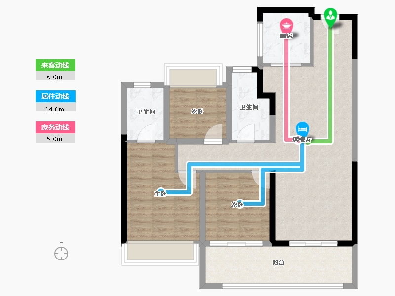 安徽省-淮北市-国金·紫郡府-87.76-户型库-动静线