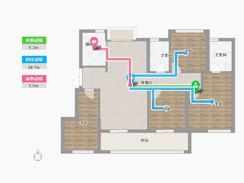 福建省-福州市-远洋天赋-92.00-户型库-动静线