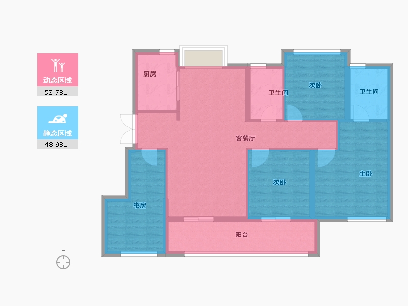 福建省-福州市-远洋天赋-92.00-户型库-动静分区