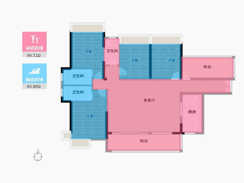 广东省-河源市-江城华府-135.94-户型库-动静分区