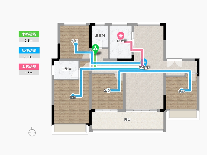 安徽省-淮北市-国金·紫郡府-115.14-户型库-动静线