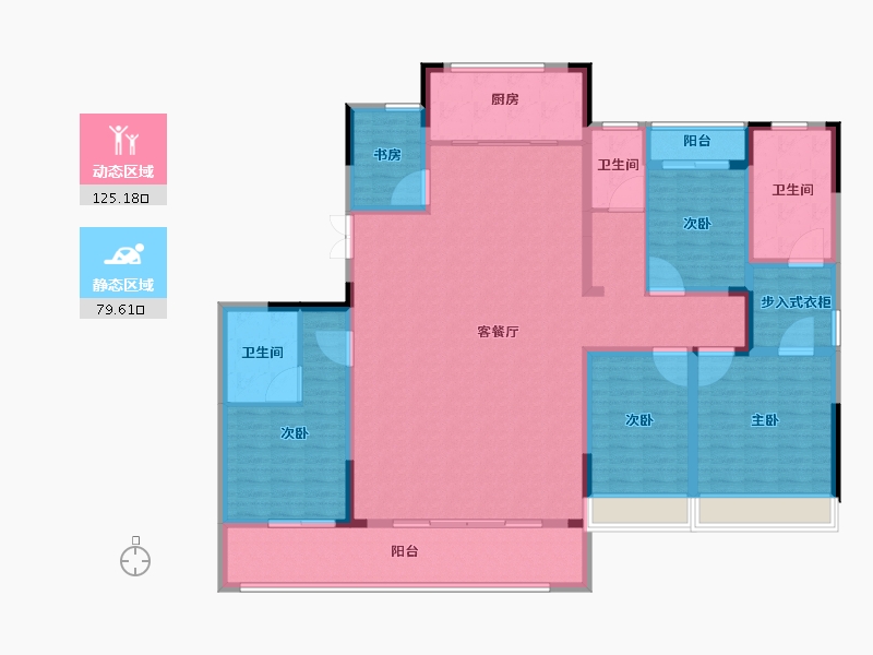 浙江省-湖州市-天能天泽府-186.40-户型库-动静分区