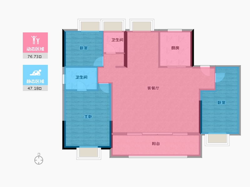 江苏省-南通市-观山樾-113.02-户型库-动静分区