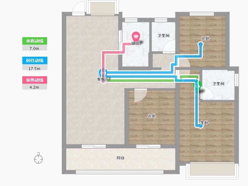 浙江省-绍兴市-上保利金地·都会云上府-88.00-户型库-动静线