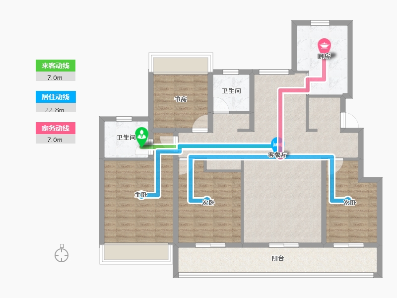 浙江省-绍兴市-元垄望品-115.56-户型库-动静线