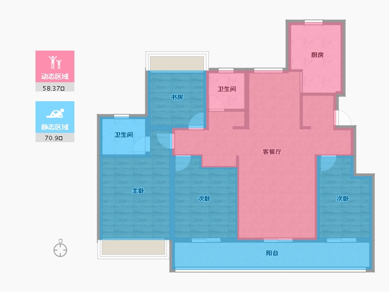 浙江省-绍兴市-元垄望品-115.56-户型库-动静分区