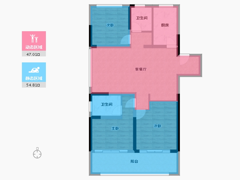 安徽省-淮北市-国金·紫郡府-91.06-户型库-动静分区