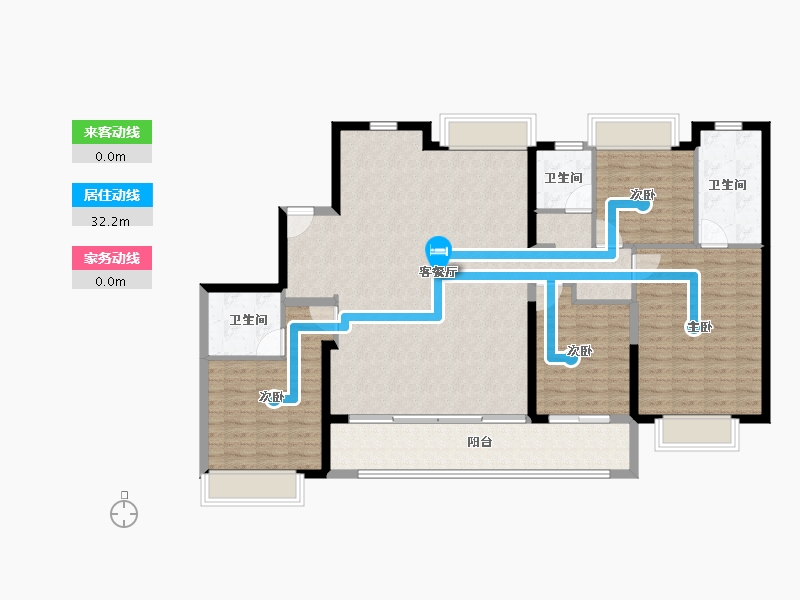 福建省-泉州市-保利隆恩和光尘樾-132.79-户型库-动静线