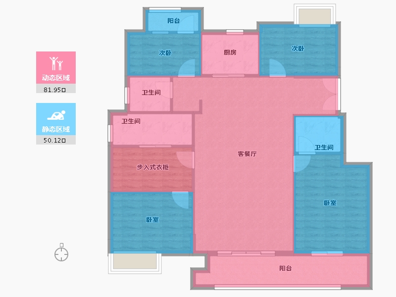 福建省-福州市-大东海天樾-120.80-户型库-动静分区